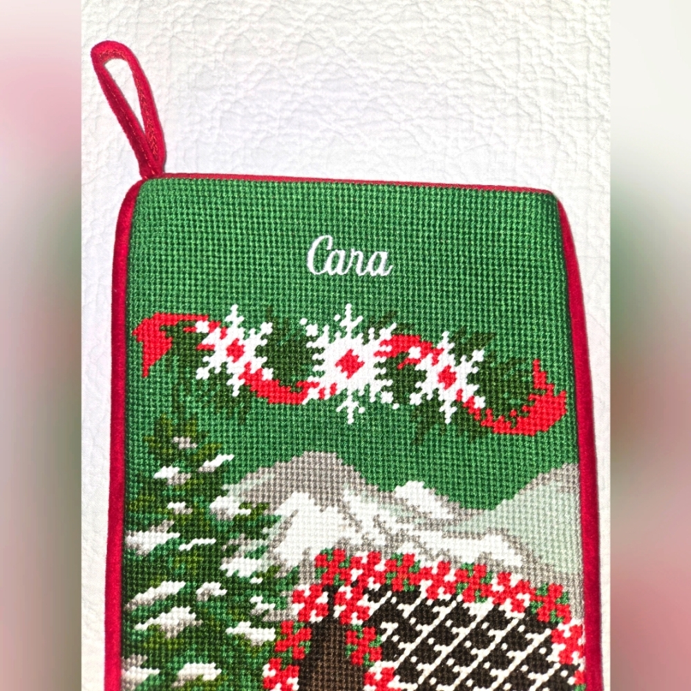 Christmas Needlepoint Stocking - LLBean - Picture 3 of 3